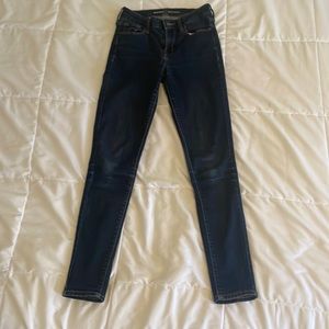 Old Navy dark blue high-rise skinny jeans size 0 regular